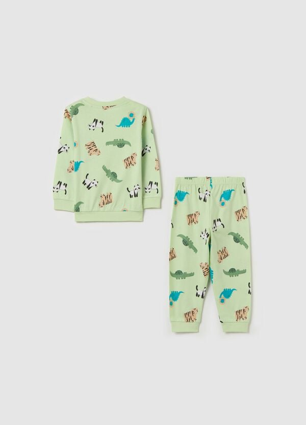 Ovs Pigiama In Cotone Bio Con Stampa Animaletti