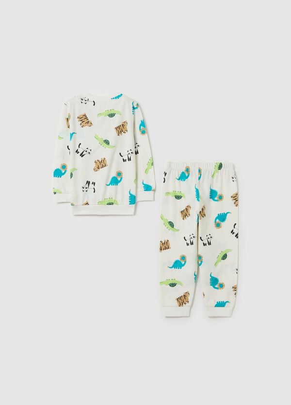 Ovs Pigiama In Cotone Bio Con Stampa Animaletti