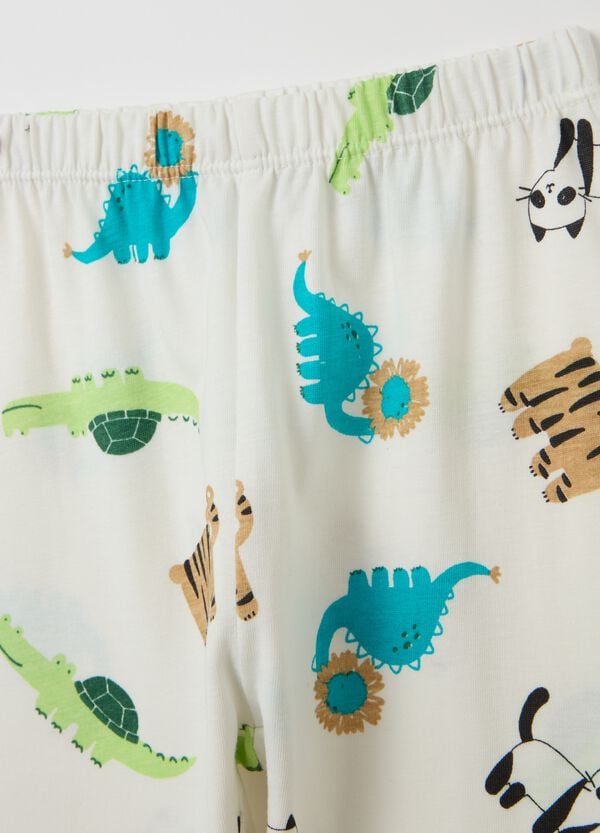 Ovs Pigiama In Cotone Bio Con Stampa Animaletti