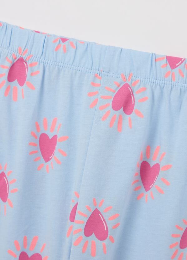 Ovs Pigiama In Cotone Bio Con Stampa Cuori