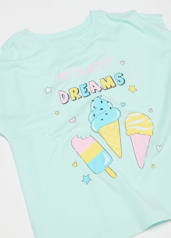 Ovs Pigiama In Cotone Bio Con Stampa Gelato