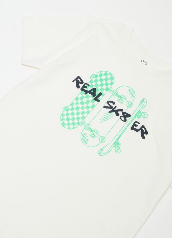 Ovs Pigiama In Cotone Bio Con Stampa Skateboard