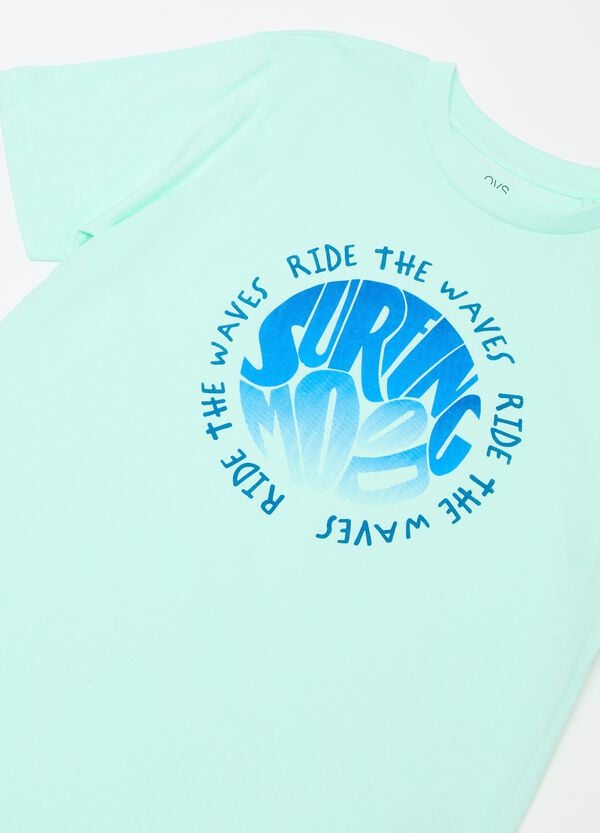 Ovs Pigiama In Cotone Bio Con Stampa Surf