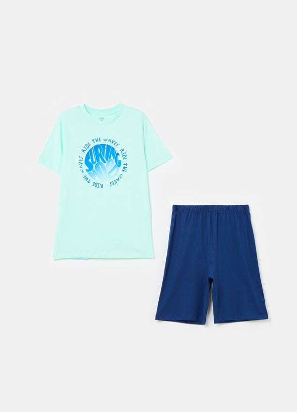 Ovs Pigiama in cotone bio con stampa surf