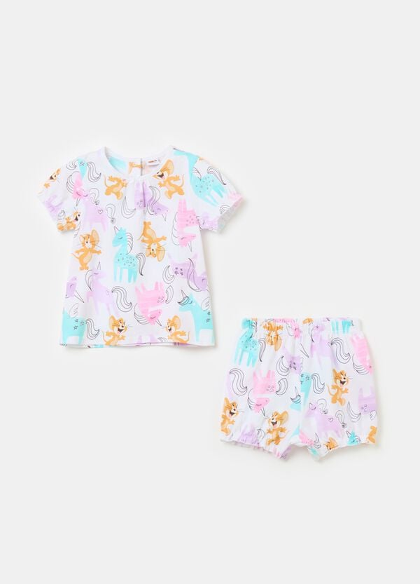 Ovs Pigiama in cotone bio con stampa Tom & Jerry