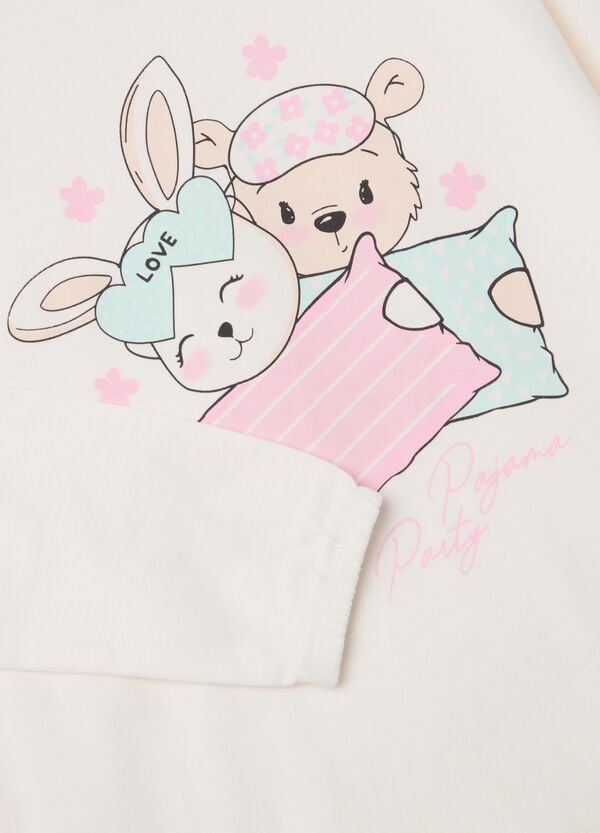Ovs Pigiama In Cotone Bio Stampa "Pajama Party"