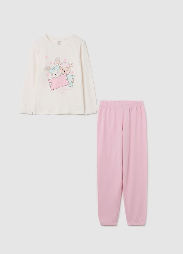 Ovs Pigiama in cotone bio stampa "Pajama party"