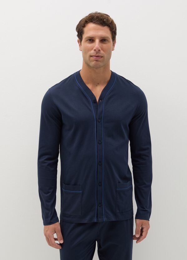 Ovs Pigiama In Cotone Con Piping A Contrasto