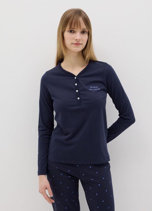 Ovs Pigiama In Cotone Con Scollo Serafino