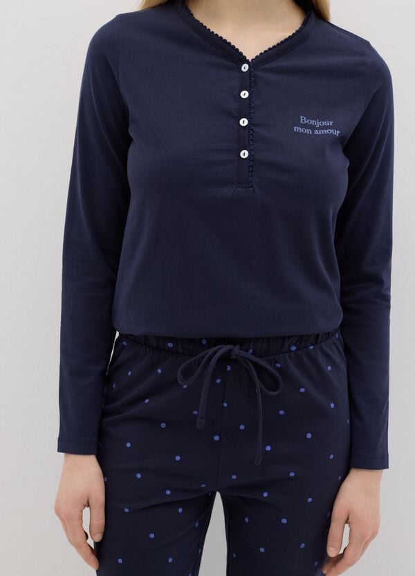 Ovs Pigiama In Cotone Con Scollo Serafino