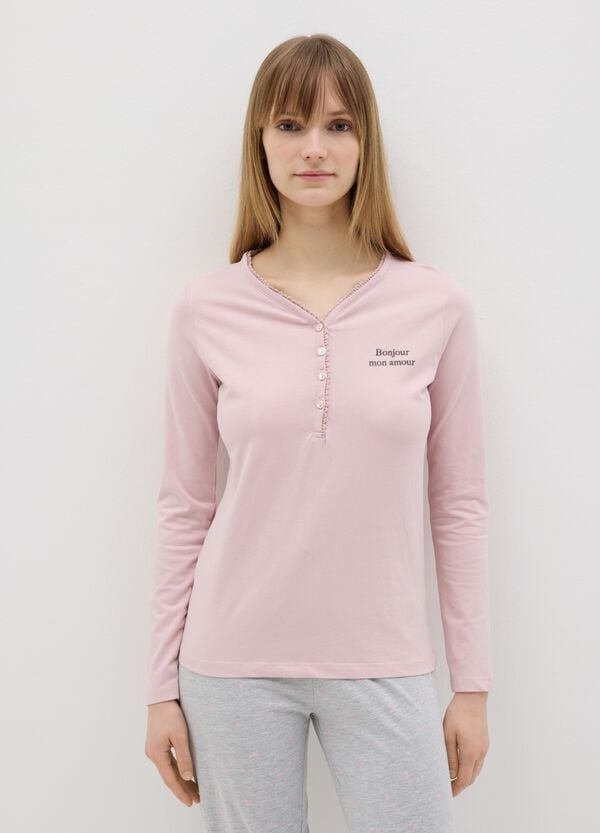 Ovs Pigiama In Cotone Con Scollo Serafino