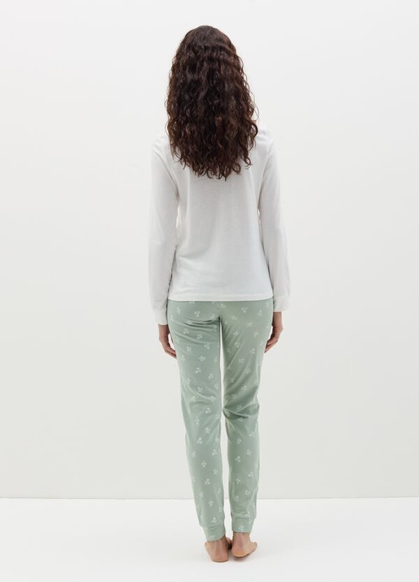 Ovs Pigiama In Cotone Con Scritta Bouclé