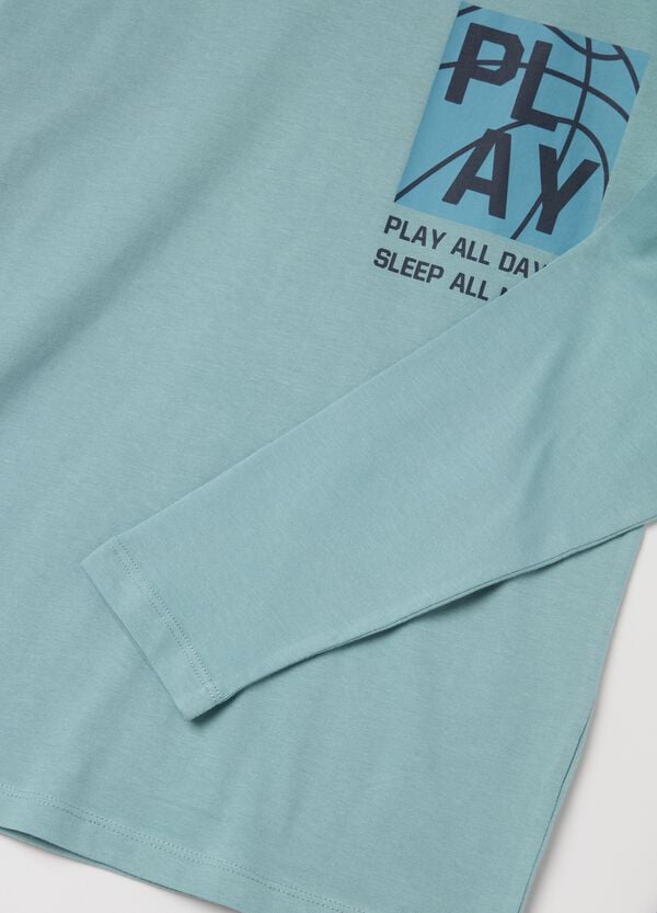 Ovs Pigiama In Cotone Con Stampa "Play All Day"
