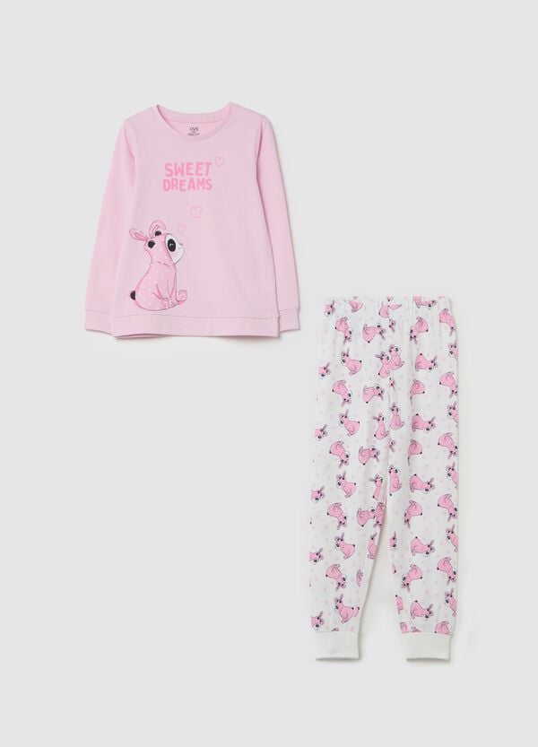 Ovs Pigiama in cotone con stampa "Sweet Dreams"