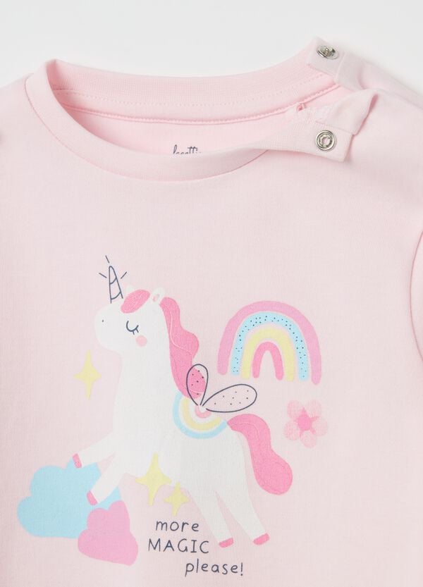 Ovs Pigiama In Cotone Con Stampa Unicorni