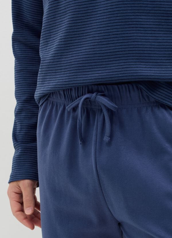 Ovs Pigiama In Cotone Con Top A Righe Sottili