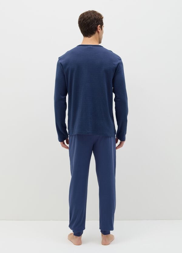 Ovs Pigiama In Cotone Con Top A Righe Sottili