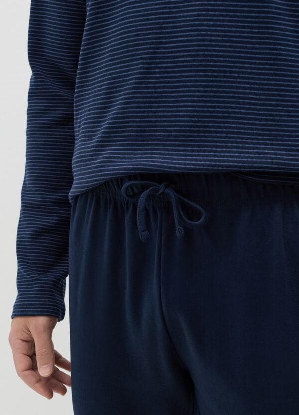 Ovs Pigiama In Cotone Con Top A Righe Sottili