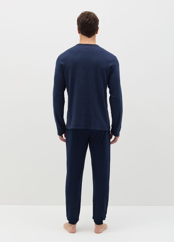 Ovs Pigiama In Cotone Con Top A Righe Sottili