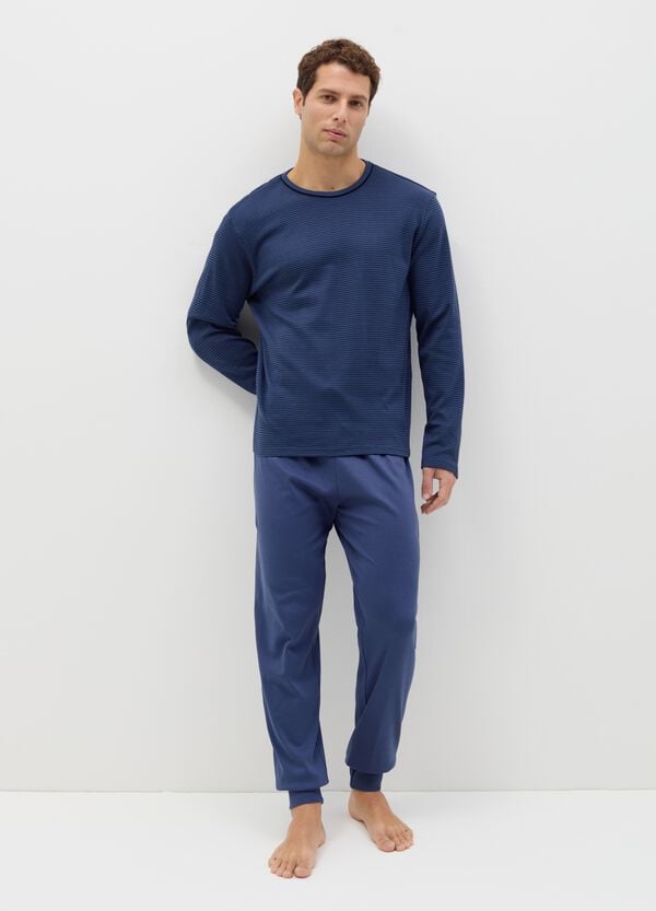 Ovs Pigiama in cotone con top a righe sottili