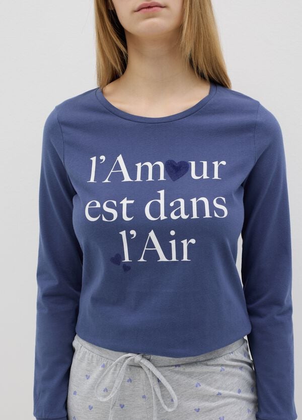 Ovs Pigiama In Cotone Stampa Cuoricini