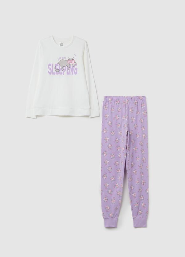 Ovs Pigiama in cotone stampa "I'm not sleeping"