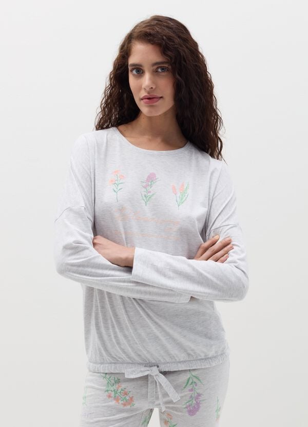 Ovs Pigiama Lungo Con Coulisse Stampa Fiori
