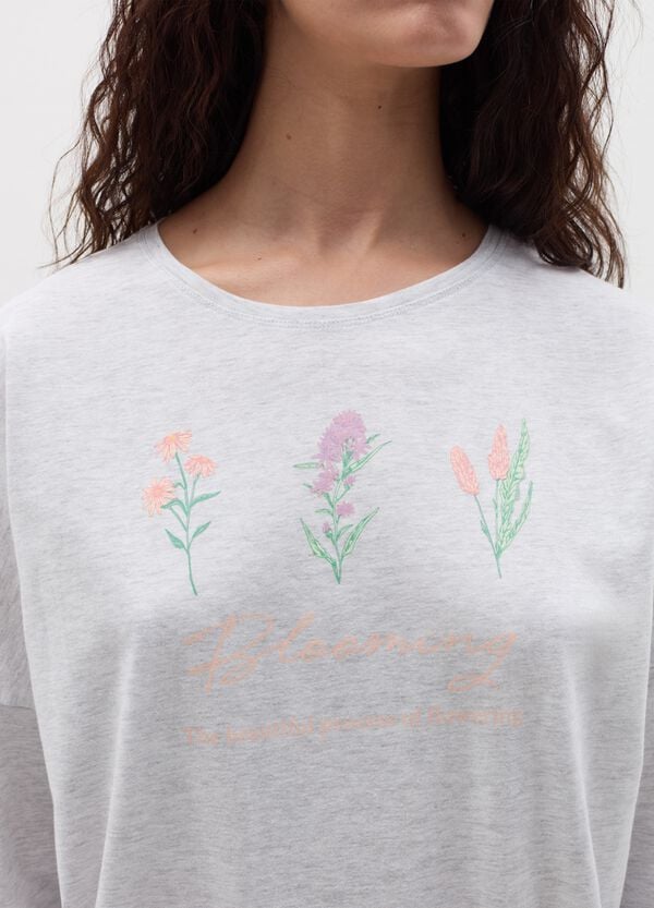 Ovs Pigiama Lungo Con Coulisse Stampa Fiori