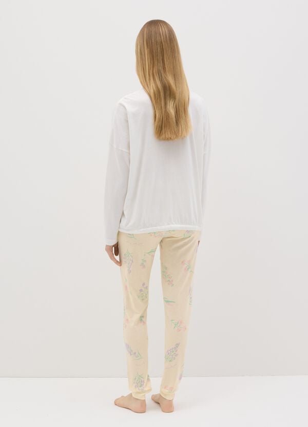 Ovs Pigiama Lungo Con Coulisse Stampa Fiori