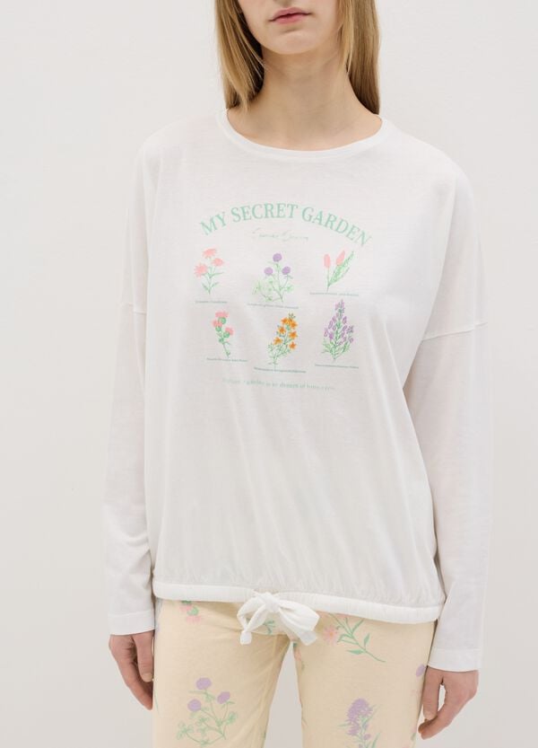 Ovs Pigiama Lungo Con Coulisse Stampa Fiori