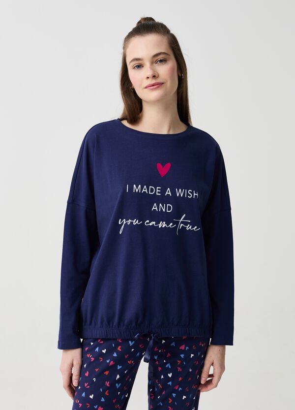 Ovs Pigiama Lungo Con Stampa Cuori