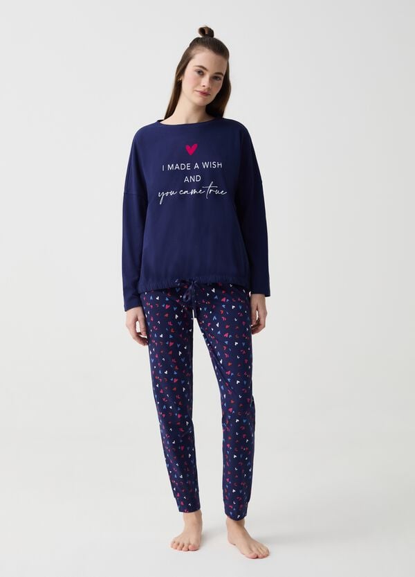 Ovs Pigiama lungo con stampa cuori