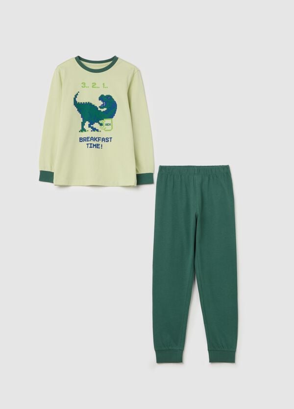 Ovs Pigiama lungo con stampa dinosauro