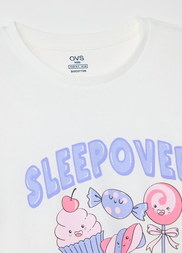 Ovs Pigiama Lungo Con Stampa "Sleepover Squad"