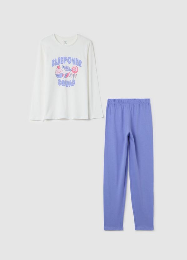 Ovs Pigiama lungo con stampa "Sleepover Squad"