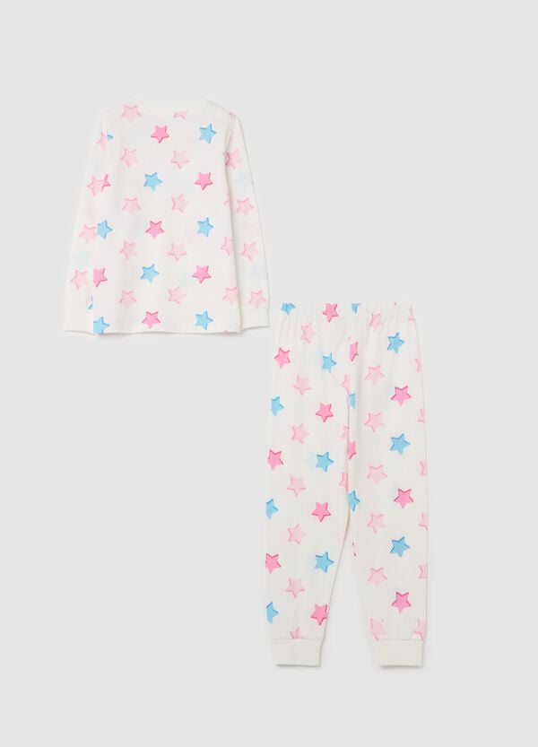 Ovs Pigiama Lungo Con Stampa Stelle Multicolore