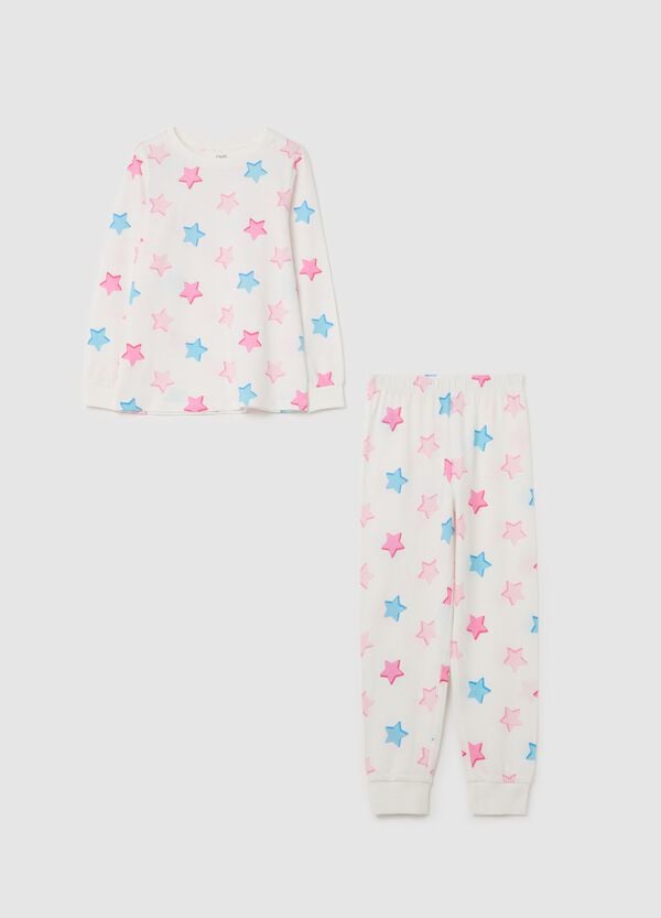 Ovs Pigiama lungo con stampa stelle multicolore