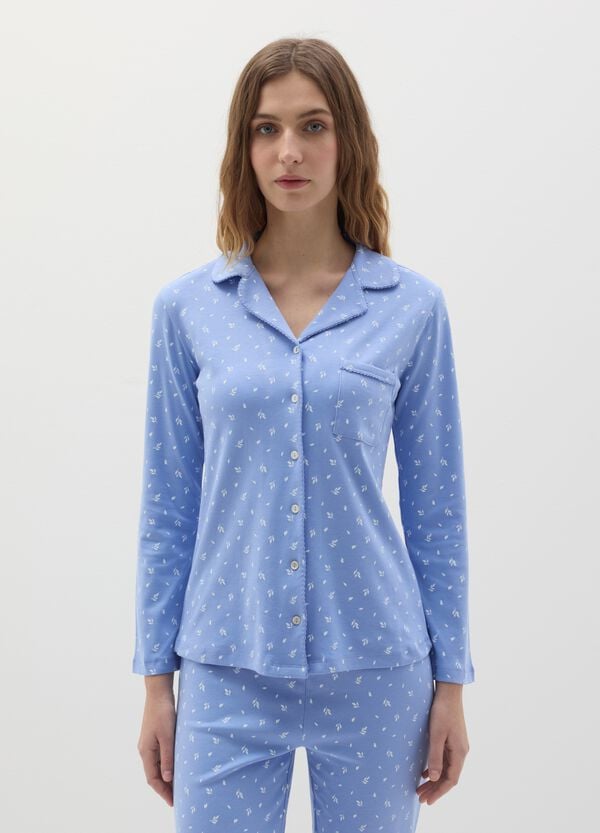 Ovs Pigiama Lungo Fantasia Foglioline