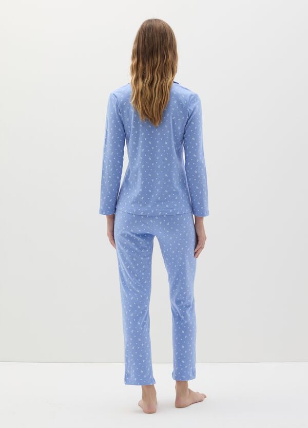 Ovs Pigiama Lungo Fantasia Foglioline