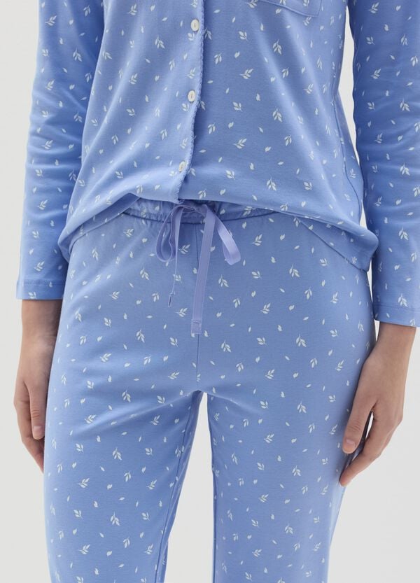 Ovs Pigiama Lungo Fantasia Foglioline