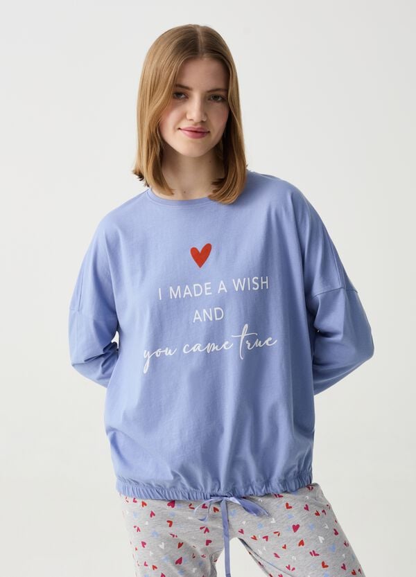 Ovs Pigiama Lungo Stampa Cuori