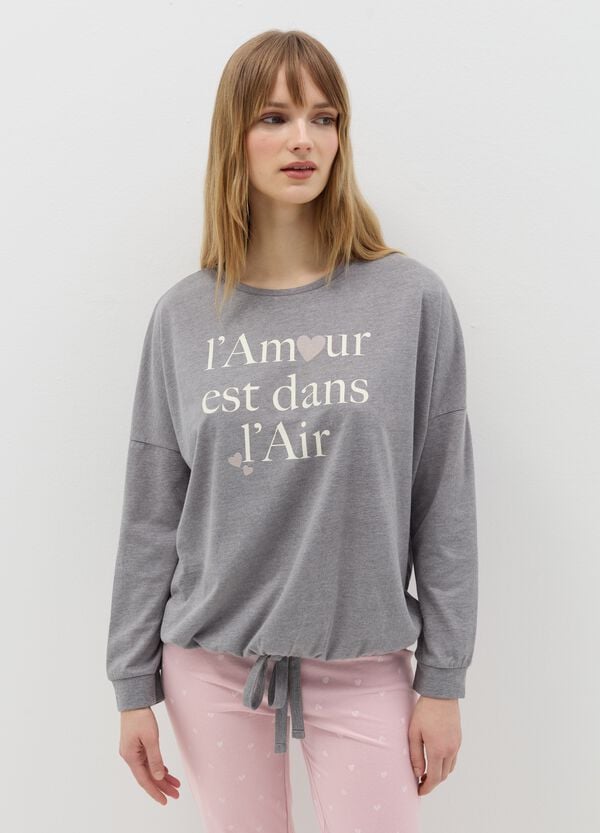 Ovs Pigiama Lungo Stampa Cuoricini