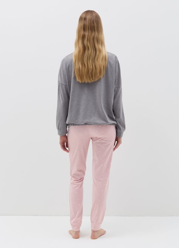 Ovs Pigiama Lungo Stampa Cuoricini