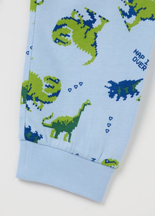 Ovs Pigiama Lungo Stampa Dinosauri All-over