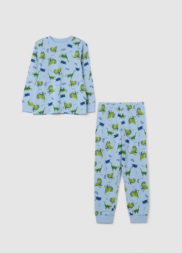 Ovs Pigiama lungo stampa dinosauri all-over