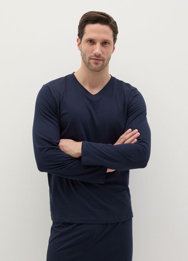 Ovs Pigiama Lungo Top Con Scollo A V