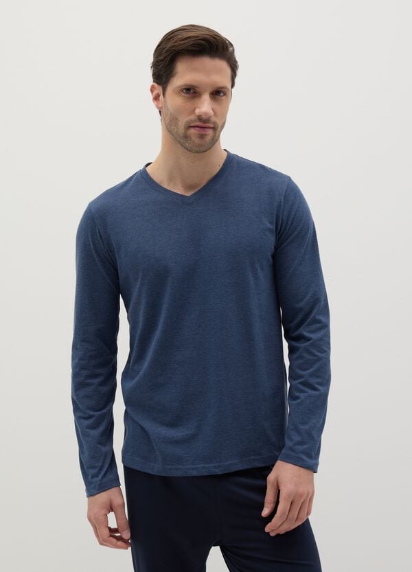 Ovs Pigiama Lungo Top Con Scollo A V