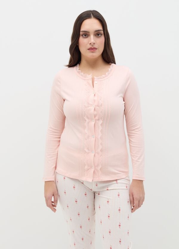 Ovs Pigiama Lungo Top Con Scollo Serafino