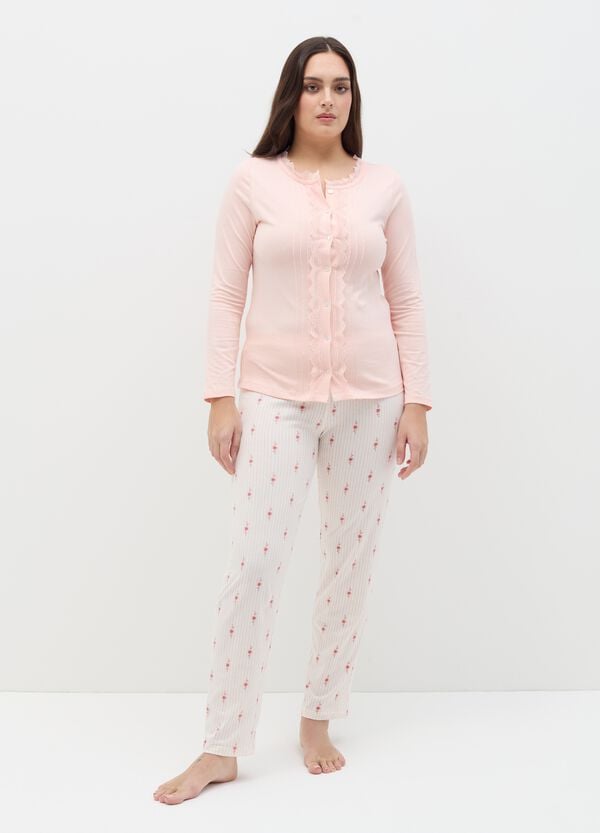 Ovs Pigiama lungo top con scollo serafino