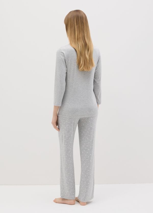 Ovs Pigiama Mélange Con Stampa Foglioline